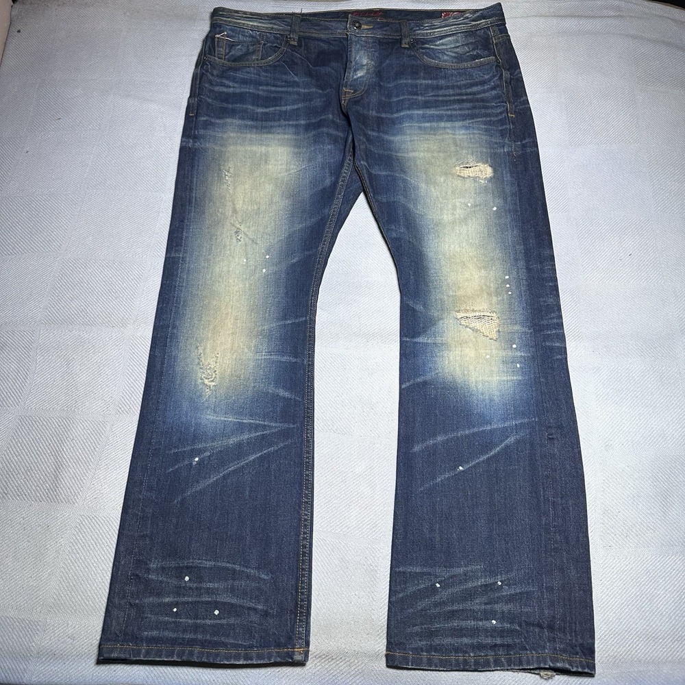 Cult of Individuality Hagen‎ Relaxed Jeans 40x34 Japanese Selvedge Denim Grunge